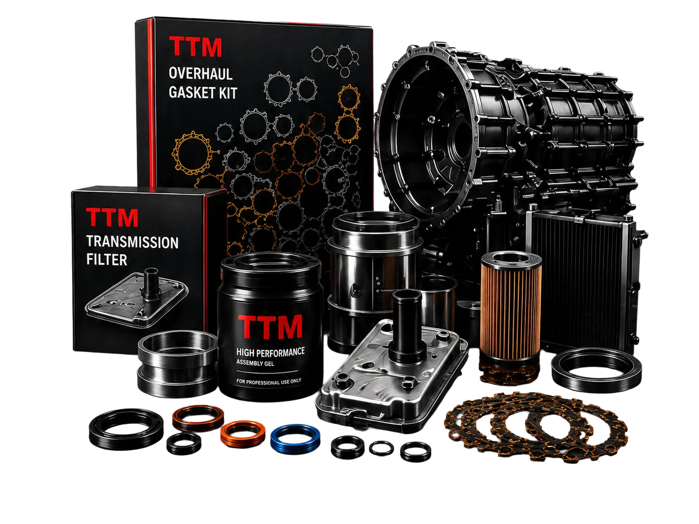 Automatic transmission parts collage