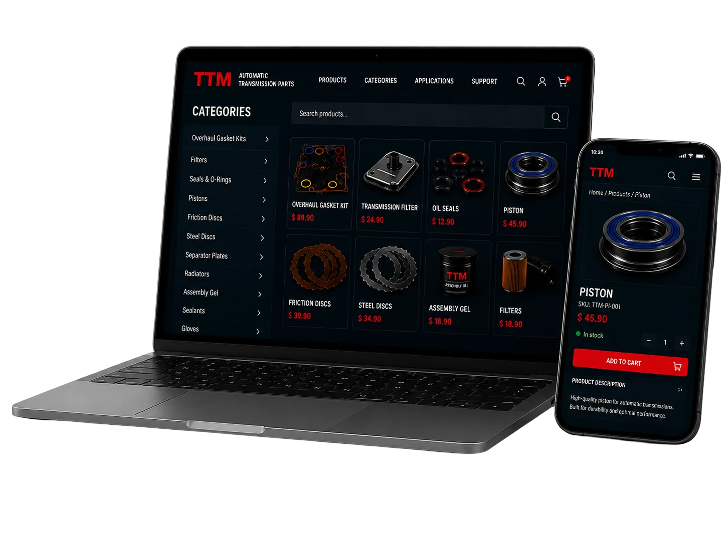 Online ordering platform interface